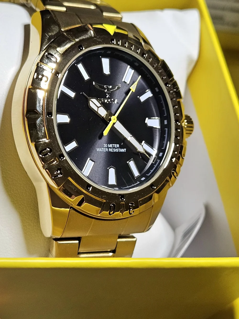Invicta Specialty I 69032 Gold Men's Watch 42mm Black Dial-NIBWT